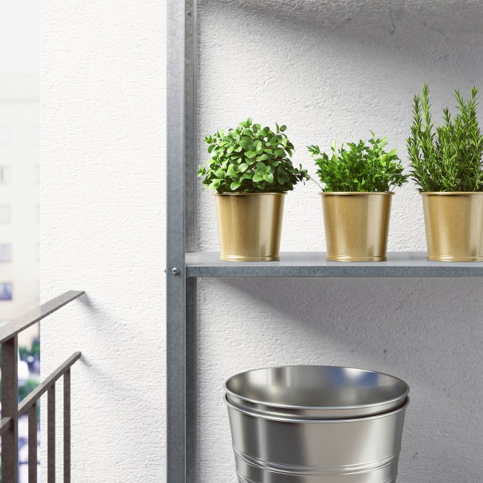 Ikea metal plant pot