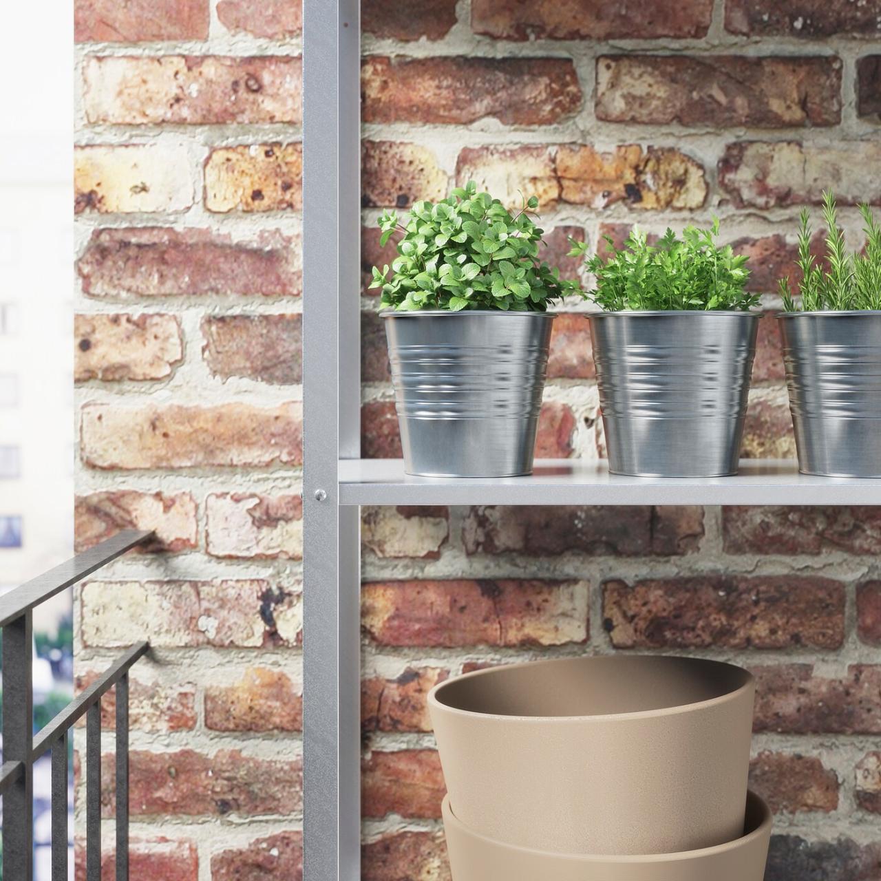 Ikea metal plant pot